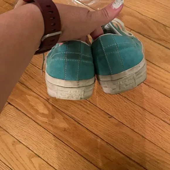 Converse All Stars chuck taylors teal men’s 9 - Picture 4 of 5